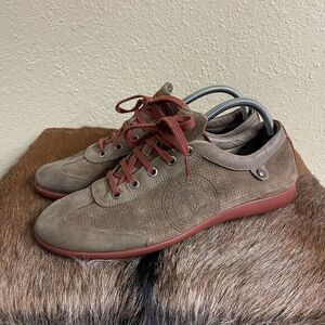 Panama Jack Euro 41 US 8 Trainers‎ Norwell Leather Moss Brown Orange Sneakers